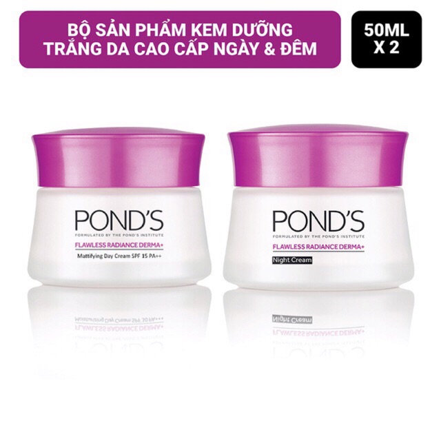 Hai hộp kem Pond’S dưỡng trắng da ngày và đêm cao cấp 50g