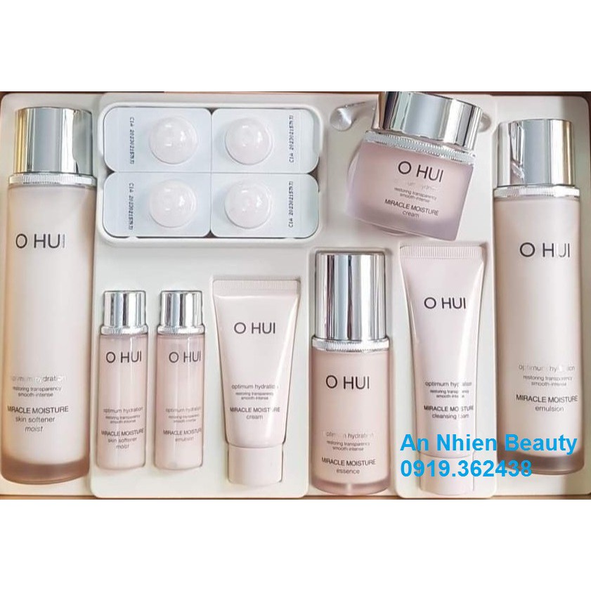 Set 9 món chăm sóc da dưỡng ẩm đặc biệt Ohui Miracle Moisture Special Set (Full) 430ml