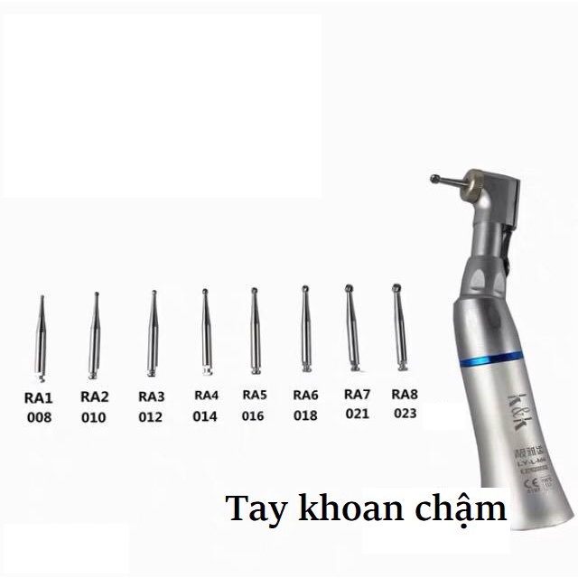 Mũi khoan nạo ngà nha khoa - Mũi gắn tay khoan chậm lấy mô ngà bệnh lý trám răng sâu - Dụng cụ và thiết bị nha khoa