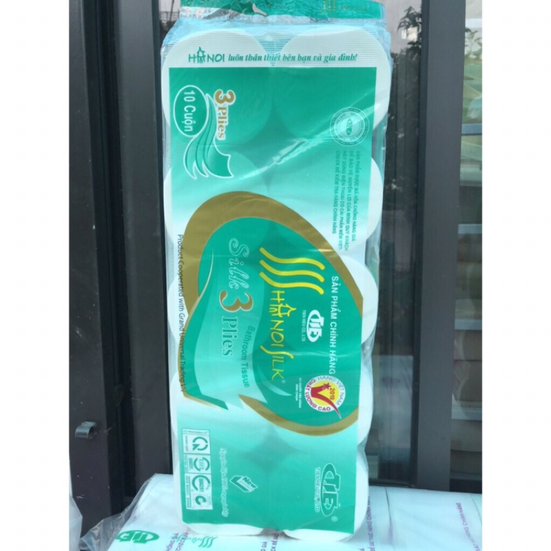 Giấy Vệ Sinh Hà Nội 3 Lớp 1 Bịch 10 Cuộn - Giấy Vệ Sinh Cao Cấp