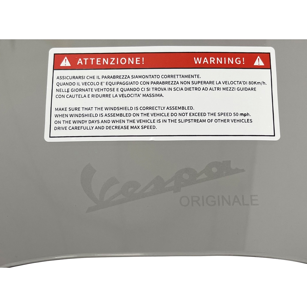 Kính chắn gió thấp dành cho Vespa Sprint, Notte