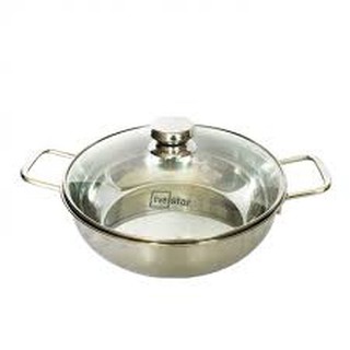 Nồi lẩu inox Fivestar 3 đáy nắp kiếng cao cấp