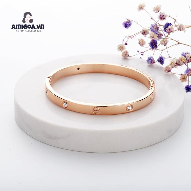 Vòng Tay Đính Kim Cương Giả Bằng Hợp Kim Dành Cho Cặp Đôi