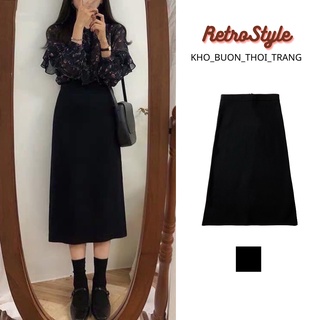 Chân Váy Midi Dáng Chữ A Suông Dài 2 Màu Chanvaysuong021_P1K11