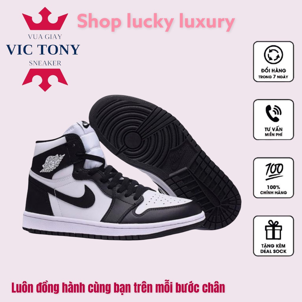 Giày JORDAN PANDA Giày Thể Thao Jordan cao cổ Đen Trắng Full Box | BigBuy360 - bigbuy360.vn