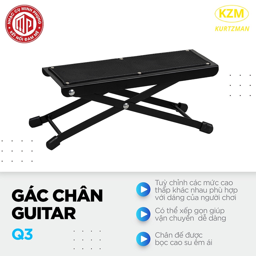 Ghế gác chân/ Gác chân Guitar - Kzm Kurtzman Q3 - Hàng chính hãng