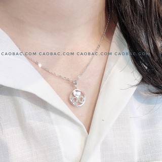 Dây chuyền nữ💝freeship💝💝d.chuyền cỏ 3 lá viền tròn