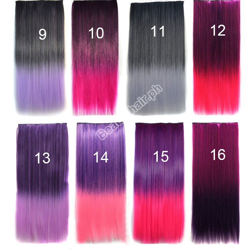 Phần Tóc Giả Làm Dày Dài Thẳng, Nhuộm Màu Tóc Xoăn, Hồng, Xanh Dương, Xanh Da Trời