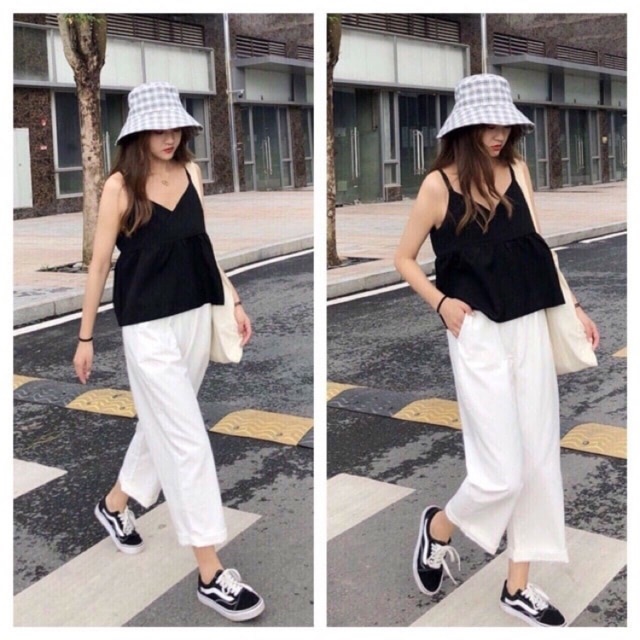 Quần culottes đũi