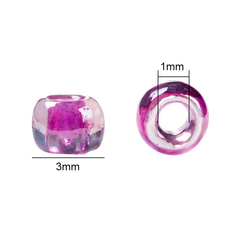 Lọ hạt xâu chuỗi 143F 10g 8/0 3mm lỗ 1mm