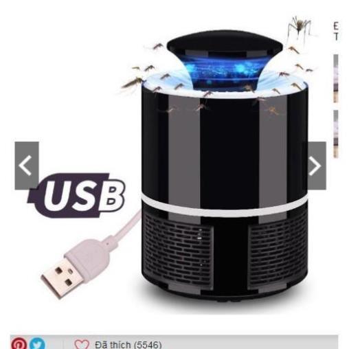 Đèn bắt muỗi diệt côn trùng thông minh, máy hút muỗi hình trụ bóng đèn ngủ mini cắm usb, cây đèn led quạt vợt hút muỗi