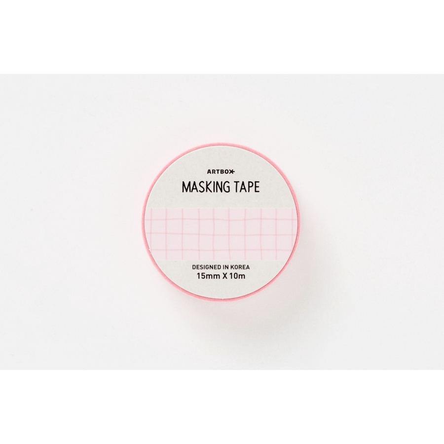 Băng Keo Dán Trang Trí ARTBOX Hàn Quốc Họa Tiết Kẻ Caro Màu Hồng