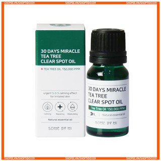 Tinh dầu giảm mụn chiết xuất tràm trà Some By Mi 30 days miracle tea tree clear spot oil 10ml