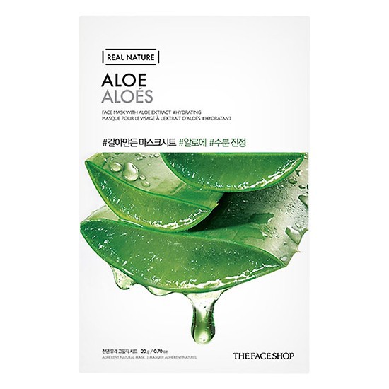 Mặt Nạ Giấy Cung Cấp Nước Thefaceshop Real Nature Aloe Face Mask 20g