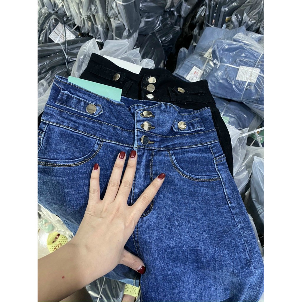 Quần jean nữ cạp cao 5khuy mẫu mới freeship | BigBuy360 - bigbuy360.vn