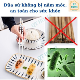 Đũa Sứ Cao Cấp Kiểu Nhật Chống Nấm Mốc, Chống Trơn Trượt, Chịu Nhiệt [Có Sẵn]