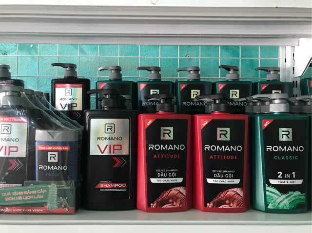 Dầu gội và sữa tắm nước hoa cao cấp Romano chai 650g
