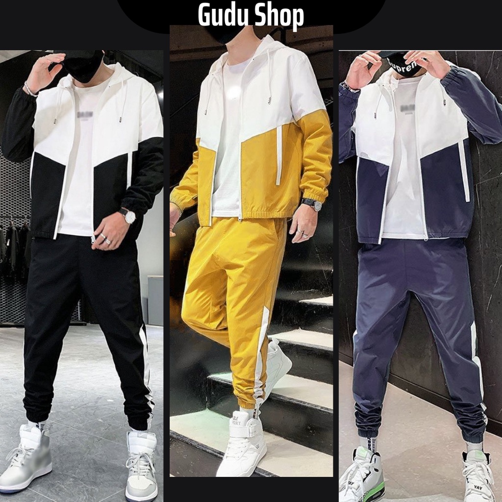 Bộ quần áo gió thể thao nam - Bộ gió mới, đẹp, hot trend 2022