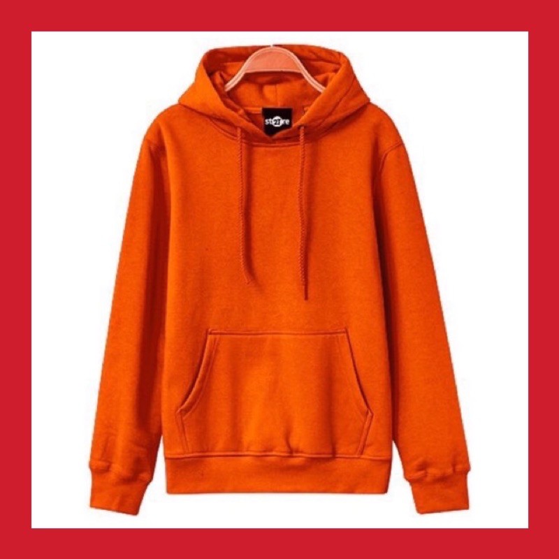 Áo Hoodie♥️FREESHIP♥️ Nỉ Trơn Unisex - Cam