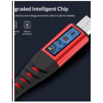 Sale 69% Cáp sạc TOPK dây nylon dài 1m thiết kế cổng Micro USB tiện dụng, Red Giá gốc 45000đ- 19F98-2