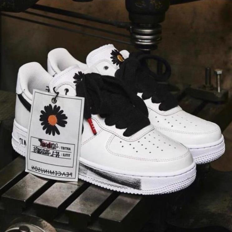 Giày Thể Thao Nam Nữ, Giày Nike Air Force 1 AF1 Trắng Hoa Cúc Cổ Thấp Sơn Đế -ju2 !