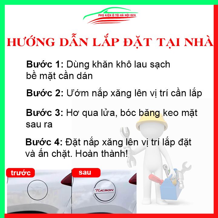 Ốp nắp xăng CX8, CX-8 2018-2023 vân cacbon bảo vệ chống trầy trang trí ô tô