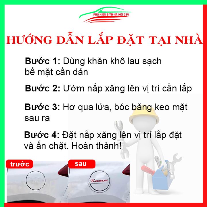 Ốp nắp xăng Fadil 2019 2020 2021 vân cacbon bảo vệ chống trầy trang trí ô tô