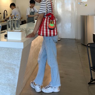 Túi Vải Canvas Caro Xanh/Đỏ