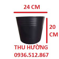 Chậu nhựa đen 28x25 C9 trồng - ươm cây Loại Dày- Dẻo-Bền