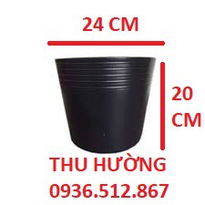 [Giá Rẻ Bất Ngờ] Chậu nhựa đen 28x25 C9 trồng - ươm cây Loại Dày- Dẻo-Bền