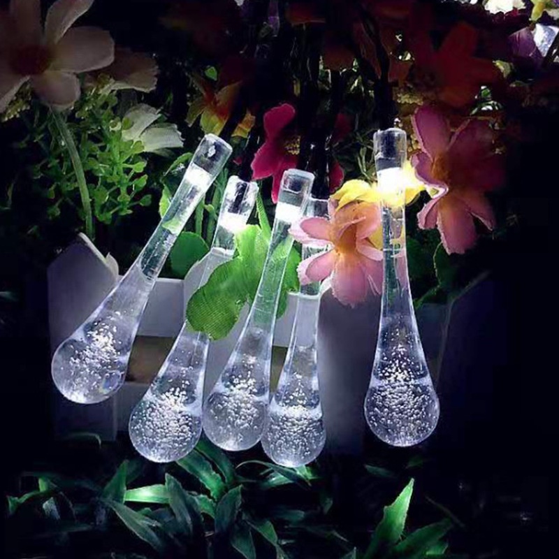 Dây đèn led NEXTOOL năng lượng mặt trời hình giọt nước trang trí tiệc IP65