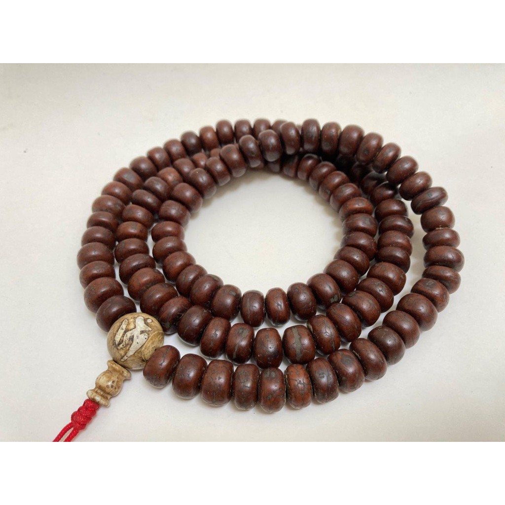 Chuỗi 108 hạt Phật nhãn tự nhiên Nepal   - Nepali Handmade Shiny Dark Bhodi Chitta Bead Mala