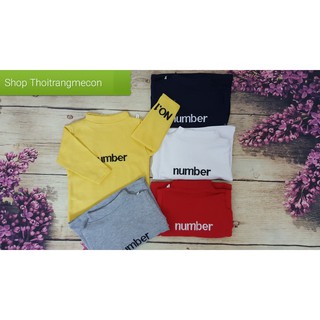 Áo len cotton cổ 3 phân cho bé