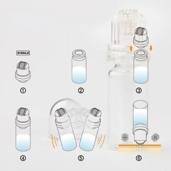 Mới Cây Lăn Kim 64 Kim Siêu Nhỏ Bằng Titan Chống Lão Hóa Loại Bỏ Mụn Cóc