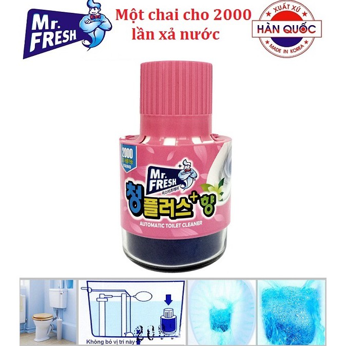 Chai Thả Bồn Cầu Mr.Fresh Hàn Quốc Làm Sạch Diệt Khuẩn 180g (Hương Hoa Ly)