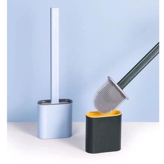 Chổi cọ bồn cầu silicon, chổi cọ toilet silicon 2 đầu có ống cắm sạch sẽ