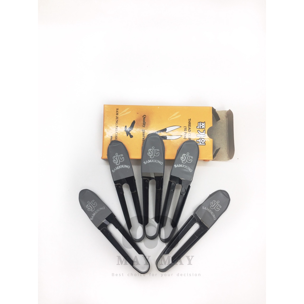 Kéo bấm cắt chỉ Hàn Quốc combo 1 hộp 10cây