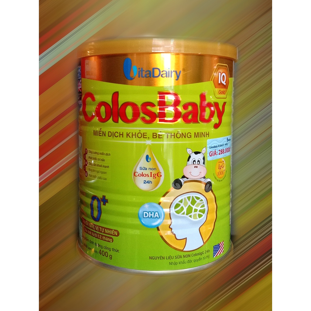 SỮA COLOSBABY IQ GOLD 0+ 400g MIỄN DỊCH KHỎE, BÉ THÔNG MINH