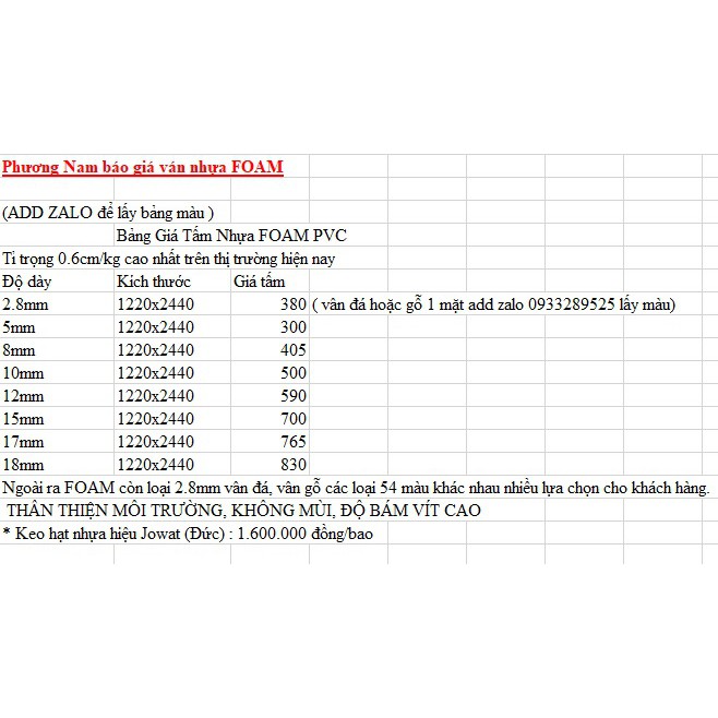 Tấm ván nhựa PVC trắng, vân gỗ vân đá quy cách 1m22x2m44