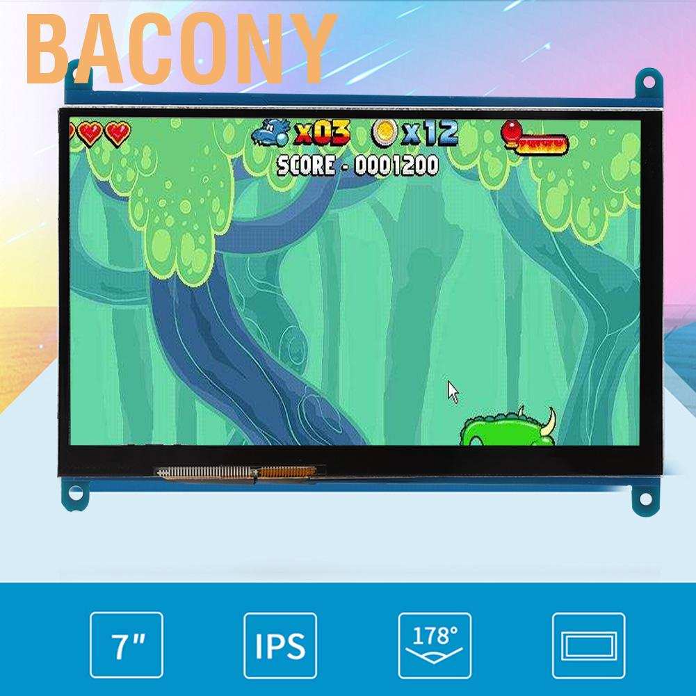 Bacony Capacitive Touch Screen  Ultra HD 1024x600 164.9 X 124.27Mm 7-Inch LCD for Raspberry Pi | WebRaoVat - webraovat.net.vn