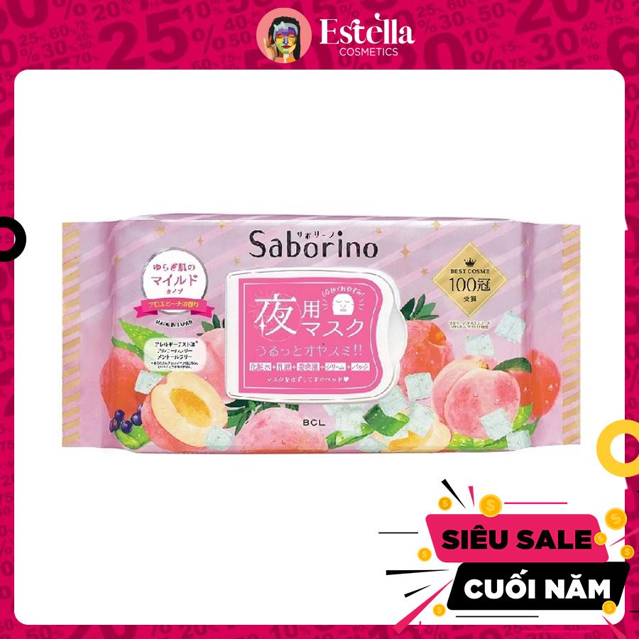 Mặt nạ dưỡng da chuyên sâu  Saborino ban đêm hương đào - SABORINO GOOD NIGHT SHEET MASK MOISTURE MILD