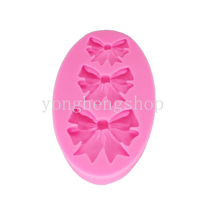 Khuôn Silicone tạo hình làm bánh kẹo hình nơ 3D DIY
