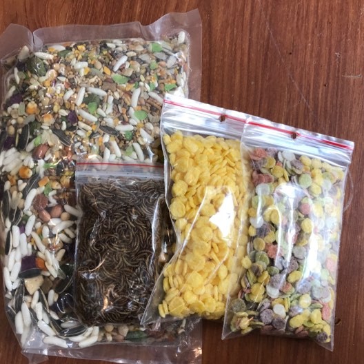 Combo 4 món thức ăn cho sóc, hamster