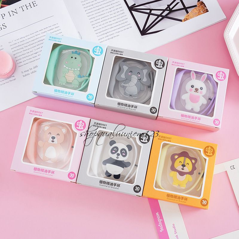 Vòng đeo tay chống muỗi cho trẻ em hình động vật dễ thương cute