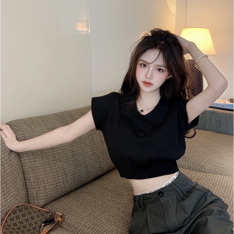 Áo dệt kim dáng ôm phong cách Hàn Quốc dành cho nữ