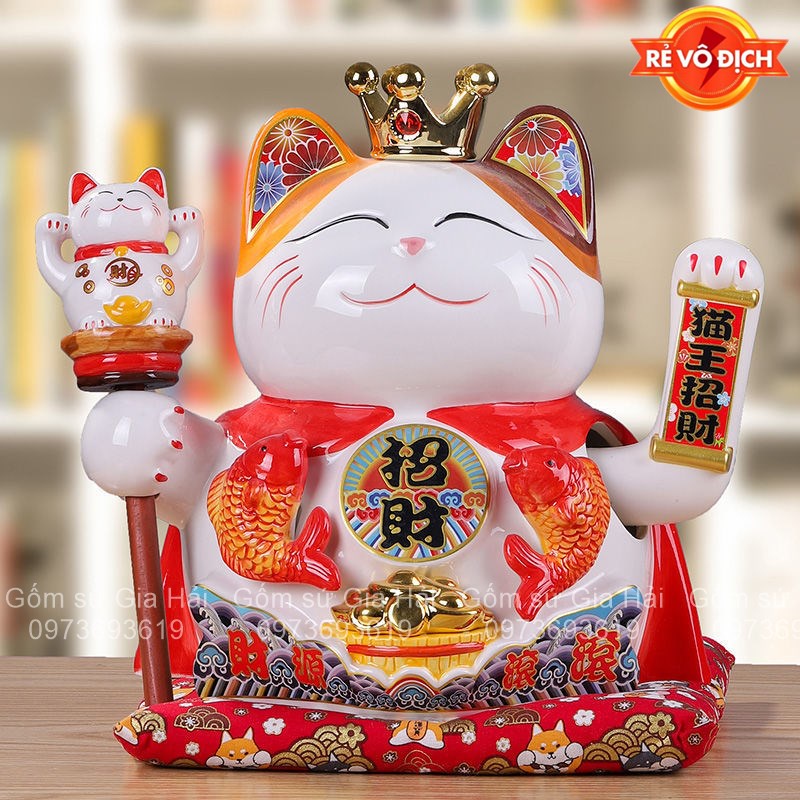 Mèo thần tài đế vương, mèo may mắn vua chúa vẫy tay