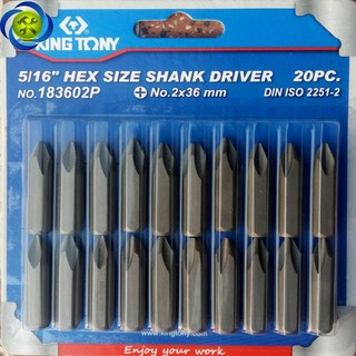 Mũi vít đóng Kingtony 183602 PH2 (1 vỉ)