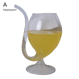 Ly uống rượu bằng thủy tinh chịu nhiệt có ống hút - ảnh sản phẩm 2