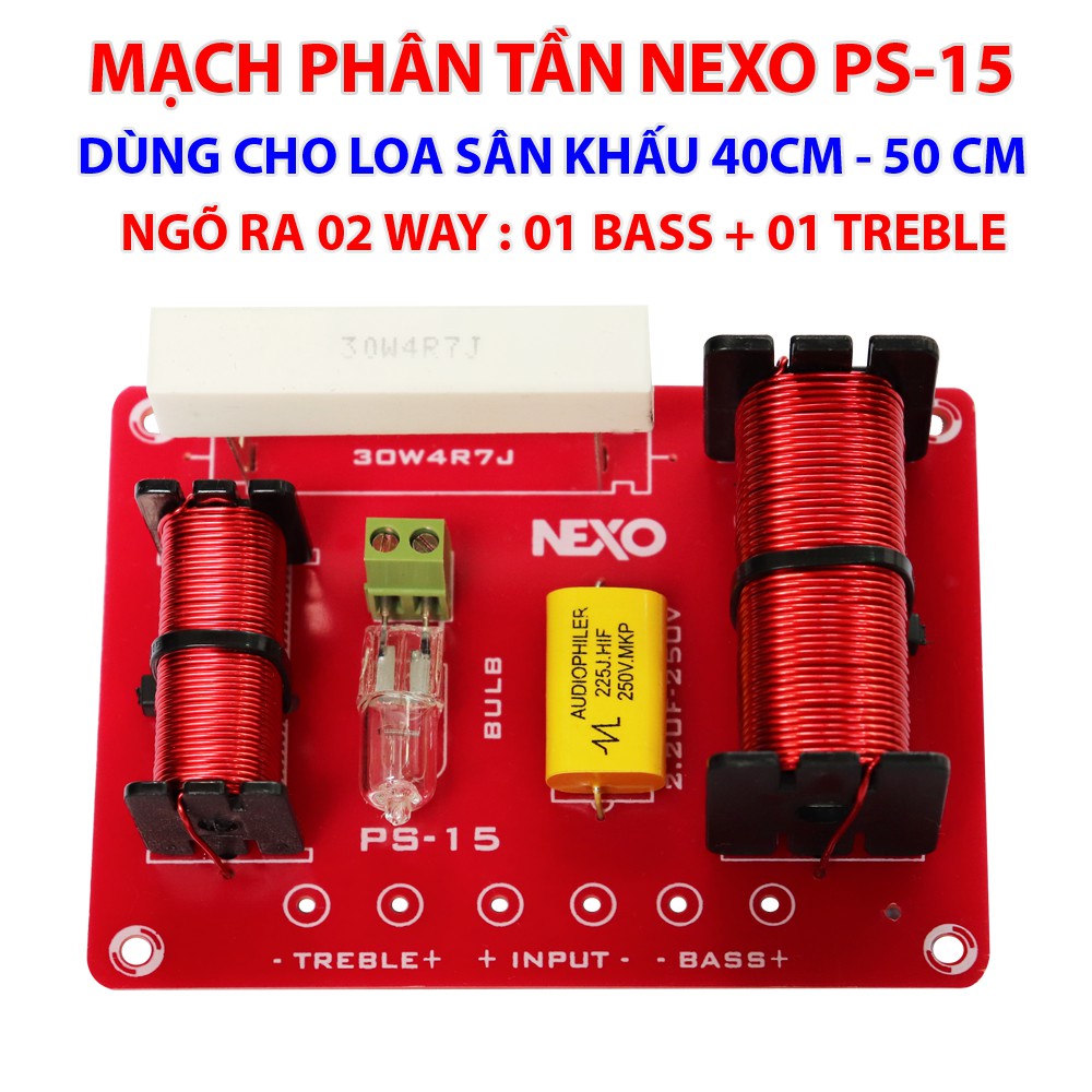 Mạch phân tần Chống hú và Bảo vệ loa dùng cho loa Sân Khấu, Loa kéo, Loa nghe nhạc, Karaoke, Sử dụng tụ Gold