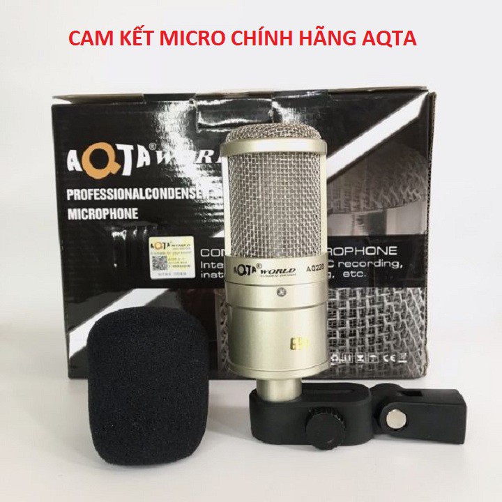 Bộ Sound Card K10, + Mic Thu Âm Livestream AQ220 Cam Kết Chính Hãng Hát Cực Hay -dc4386+dc2316